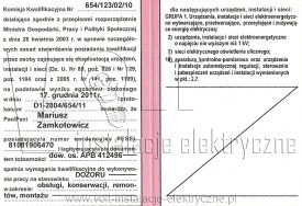 Świadectwo Kwalifikacyjne D1 - opis.